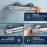 Mitigeur thermostatique Douche GROHE Precision Feel - Chromé - Economie d'eau - Métal