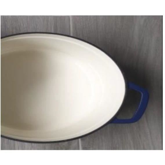 Cocotte fonte massive - GSW - BLUE MAGIC - 33 x 25 cm - Ovale - Induction - Bleu