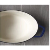 Cocotte fonte massive - GSW - BLUE MAGIC - 33 x 25 cm - Ovale - Induction - Bleu