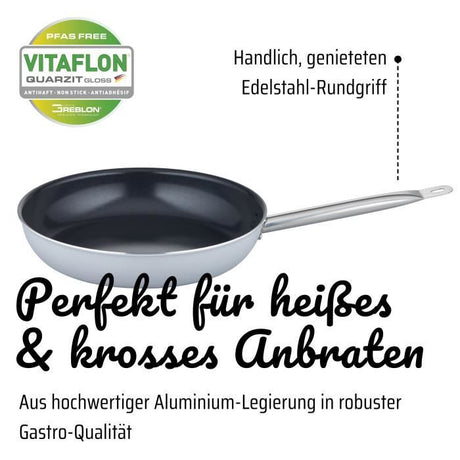 Poele professionnelle - GSW - PRO BASIC - 28 cm - Induction - Aluminium épais forgé - Qualité gastronomie
