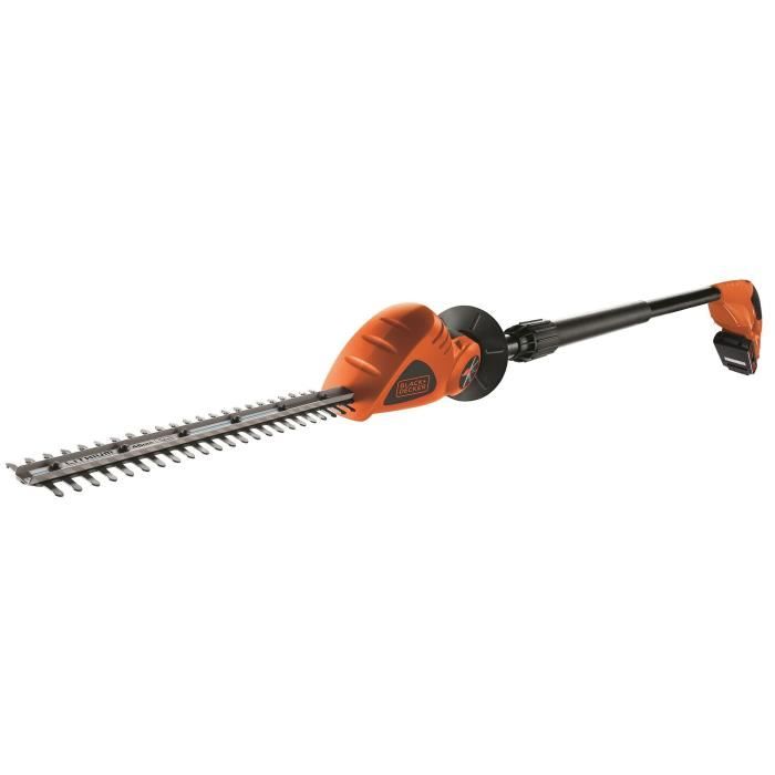 Taille-haies électrique longue portée sans fil + batterie 2Ah + chargeur - BLACK&DECKER - GTC1843L20-QW - 18V - Lame de 43cm