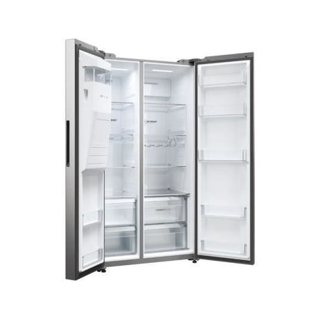 Réfrigérateur Américain - HAIER - HSW59F18EIMM - Classe E - 601 L - 36 dB - Platinium