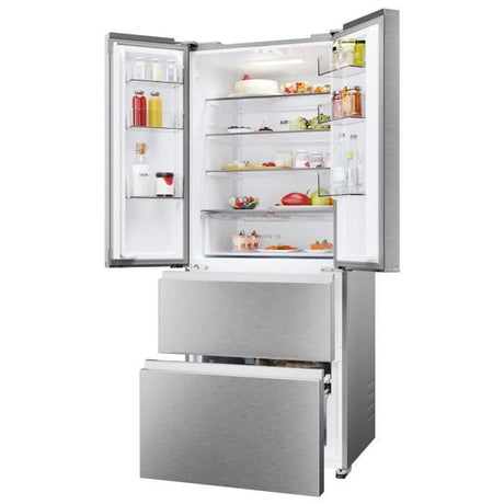 Réfrigérateur multi-portes - HAIER - HFR3718ENMM - Classe E - 402 L (262 + 140) - 37 dB - Inox