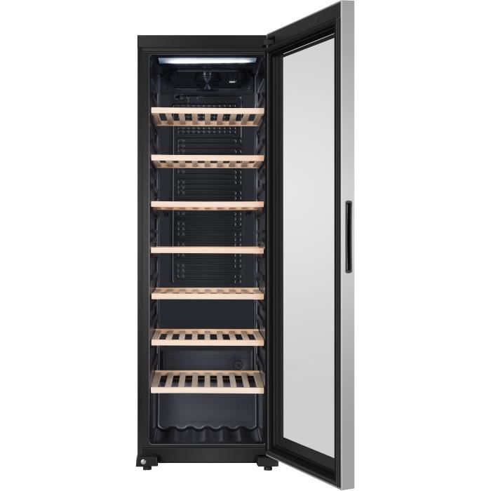 Cave a vin de vieillissement - HAIER HWS188GAE - Pose libre - 188 bouteilles - Mono zone - H185 x L59,5 cm - Noir