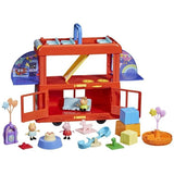 Peppa Pig, coffret Bus en fete 2 en 1 avec 3 figurines et 13 accessoires, jouets préscolaires pour filles et garçons, des 3 ans