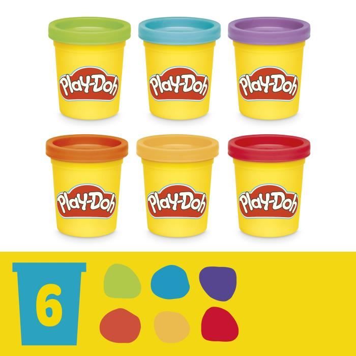 Play-Doh Starters Dino des formes et couleurs, loisirs créatifs de pâte a modeler pour enfants, Classique, des 3 ans