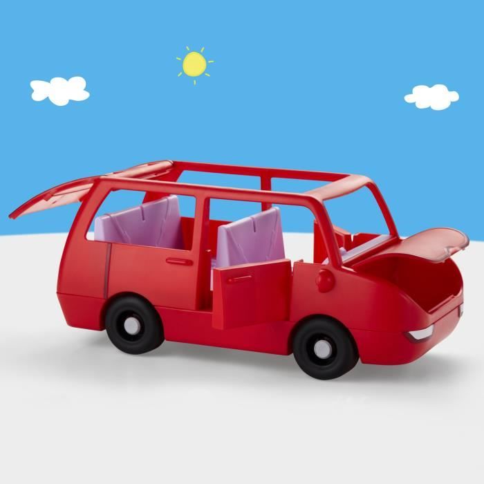 Peppa Pig La grande voiture familiale, coffret avec véhicule et 2 figurines, a partir de 3 ans