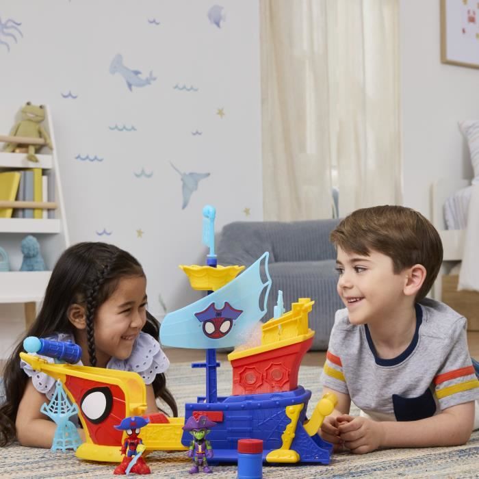 Bateau de pirates Spidey Bulles et toiles Water-Webs, Marvel Spidey et ses Amis Extraordinaires, des 4 ans