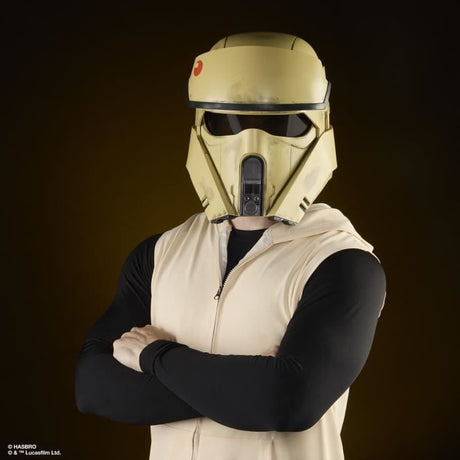 Casque Shoretrooper électronique premium, article de cosplay Star Wars The Black Series : Andor, Modulation vocale, des 14