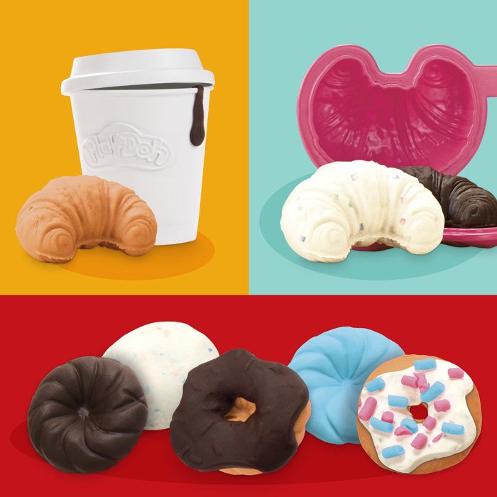 Play-Doh Donut Drop Shop, coffret de pâte a modeler, jouet de nourriture factice, loisirs créatifs pour enfants, des 3 ans