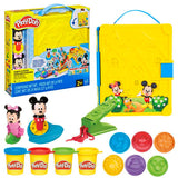 Play-Doh Disney Junior Crée une histoire, coffret de pâte a modeler portatif, loisirs créatifs Mickey & Minnie, des 2 ans
