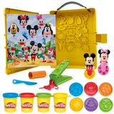 Play-Doh Disney Junior Crée une histoire, coffret de pâte a modeler portatif, loisirs créatifs Mickey & Minnie, des 2 ans