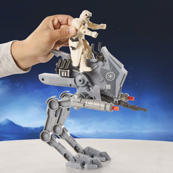 Figurine pilote d'AT-RT Imperial Remnant et AT-RT, Star Wars: The Mandalorian & Grogu, Star Wars ActionVerse, des 4 ans