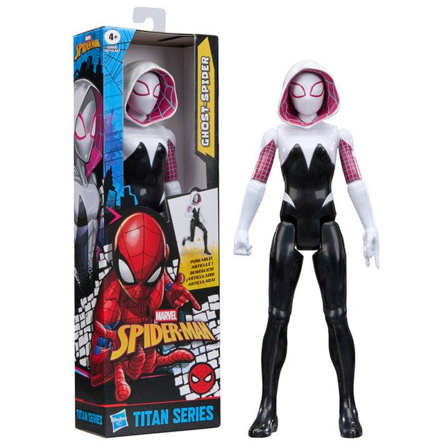 Figurine Ghost-Spider 30 cm Deluxe, Titan Series, jouets de super-héros pour enfants, Marvel Spider-Man, dčs 4 ans