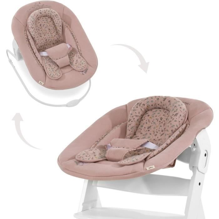 Transat - HAUCK - ALPHA BOUNCER 2-en-1 - Des la naissance - Harnais 3 points - Bambi Rose
