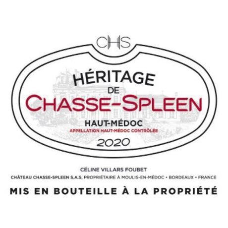 L'Héritage de Chasse-Spleen 2020 Haut-Médoc - Vin rouge de Bordeaux