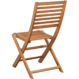 Lot de 4 chaises de jardin pliantes - EDEN - Bois Eucalyptus FSC - 57,5 x 46,5 x H90 cm