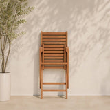 Lot de 4 chaises de jardin pliantes - EDEN - Bois Eucalyptus FSC - 57,5 x 46,5 x H90 cm