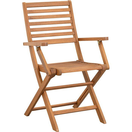 Lot de 2 fauteuils de jardin pliants - EDEN - Bois Eucalyptus FSC - 57,5 x 52,5 x H91 cm