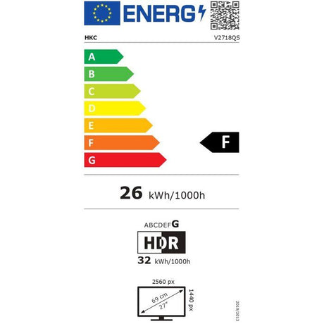 Ecran PC - HKC - 27 - QHD - 144Hz - Dalle IPS - 1ms - V2718QS