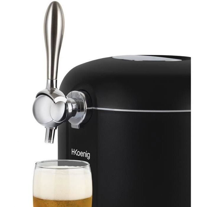 Tireuse a biere HKoeNIG BW1688 - Capacité 6L - Température réglable 3°C a 12°C 6 - Compatible tous fűts - Noir