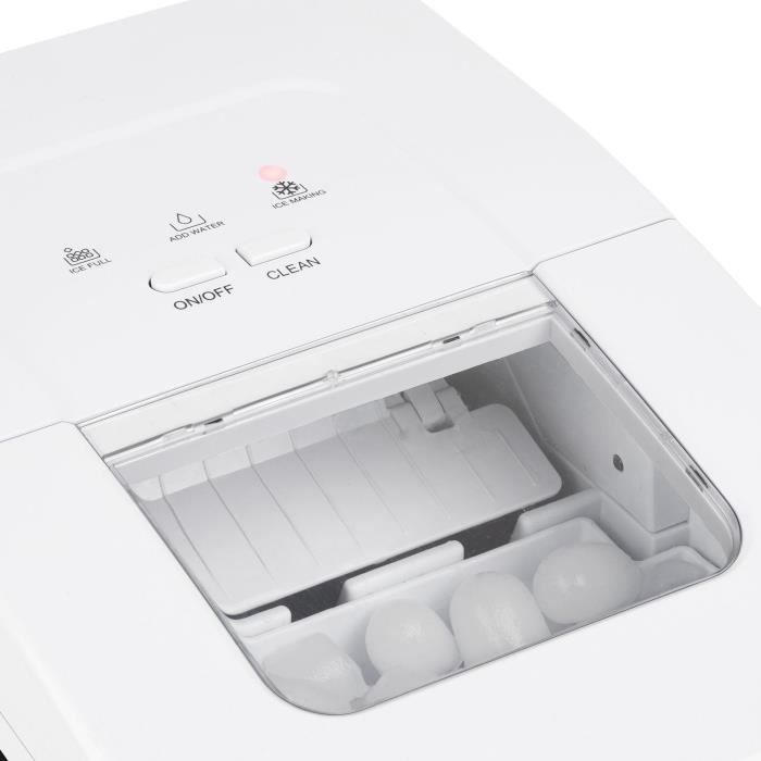 Machine a glaçons WEASY - KW12 - Jusqu'a 12 kg de glaçons par jour - 7 a 12 minutes de production - Noir