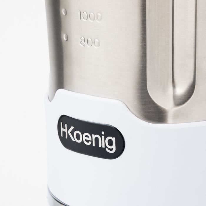 Blender chauffant - H.Koenig - MXC36 - 900 W - 1,4 L - Inox - 3 vitesses + Pulse