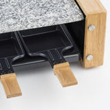 Appareil a raclette HKoeNIG - WOD8 - Jusqu'a 8 personnes - Pierre a cuire - Design Bois - 1200W