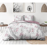 Parure de couette 240x260 cm HOME LINGE PASSION POMPADOUR : Housse de couette + 2 taies d'oreiller - 100% Coton 57 Fils -