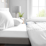 Drap housse - HOME LINGE PASSION - HP71764 - 140 x 190 cm + 30 cm bonnet - Microfibre - 82 g - Blanc
