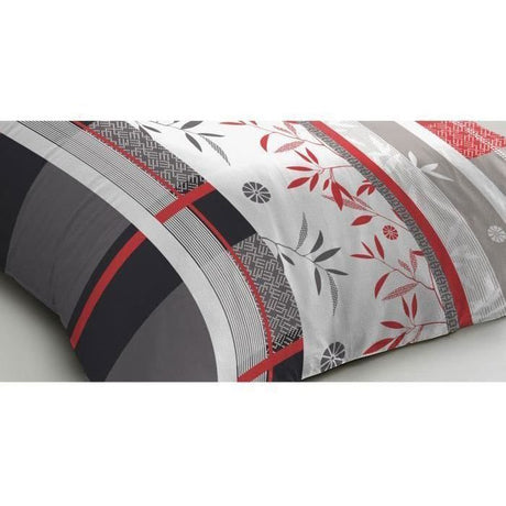 Parure de lit microfibre - HOME LINGE PASSION - SHIZUOKA  - Housse 140 x 200 cm + 1 taie d'oreiller 63 x 63 cm - Bleu