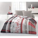 Parure de lit microfibre - HOME LINGE PASSION - SHIZUOKA - Housse 220 x 240 cm + 2 taies d'oreiller 63 x 63 cm - Bleu