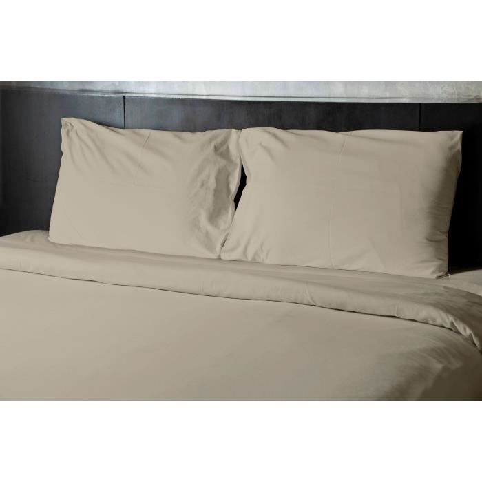 Drap plat - HOME LINGE PASSION - HP72097 - Microfibre 82 g - 240 x 300 cm - Beige ivoire