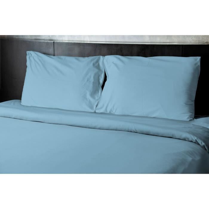 Drap plat - HOME LINGE PASSION - HP72101 - Microfibre 82 g - 240 x 300 cm - Bleu ciel