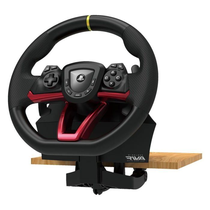 Volant de course - Racing Wheel Apex - HORI - PC, PS4 et PS5 - Pédales incluses - Sans Fil