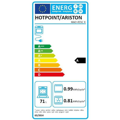Four encastrable - Catalyse - HOTPOINT - HAO455CX - Inox - 71 L - 59,5 x 57 x 59,5 cm