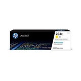 Cartouche de toner jaune HP 203X LaserJet grande capacité authentique pour HP Color LaserJet Pro M254/M280/M281