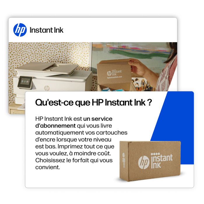 Carte prépayée Instant Ink HP - Abonnement livraison cartouches originales HP