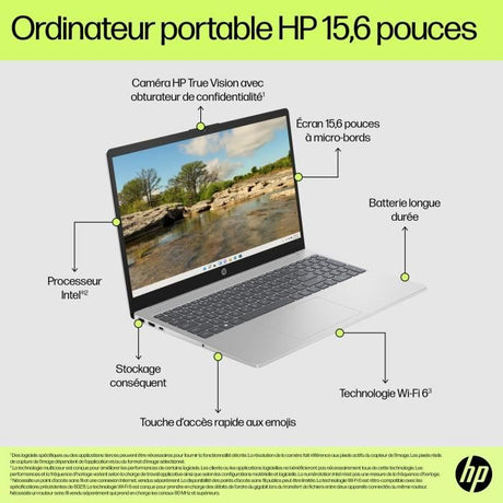 PC Portable HP 15-fd0165nf - Windows 11 + Microsoft 365 inclus 1 an - 15,6 FHD - Intel N100 - RAM 4Go - Stockage 128Go - AZERTY
