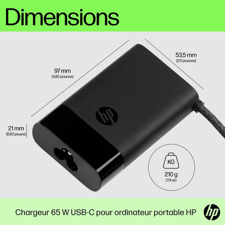 Chargeur pour ordinateur portable HP USB-C 65 W