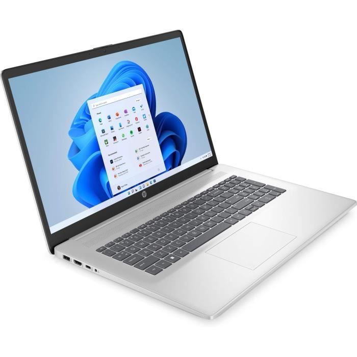 PC Portable HP 17-cn0027nf - Windows 11 - 17,3 HD+ - Celeron N4120 - RAM 8Go - Stockage 256Go SSD - AZERTY
