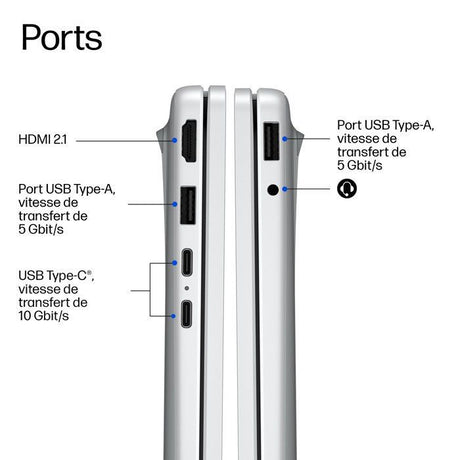 PC Portable HP OmniBook 3 17-dn0006nfx - Sans Windows - 17,3 FHD IPS - Ryzen 5 250 - RAM 8Go - Stockage 512Go SSD - AZERTY
