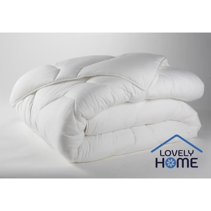 Couette tempérée 350gr/m˛ anti-Acariens LOVELY HOME - 140 x 200 cm - Blanc