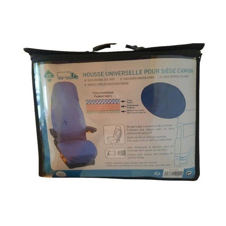 Housse universelle HTC EQUIPEMENTS pour siege de camion en coton matelassé tissu jean's 100% coton