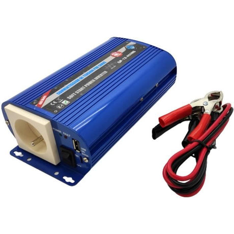 Convertisseur de tension - HTC TECHNIC- 12V /220V  400W PURE SINUS- Livré avec câbles batterie