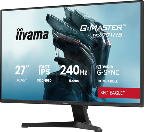 Ecran PC Gamer - IIYAMA - 27 - FHD - 240Hz - Dalle Fast IPS - 0,4ms - G-Master Red Eagle G2771HS-B1