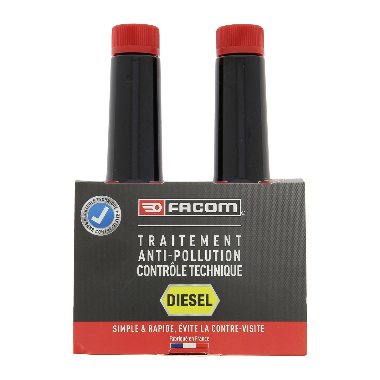 Additif kit contrôle technique moteur diesel, 2 additifs 300ml - FACOM - Nettoyant injecteurs + traitement huile