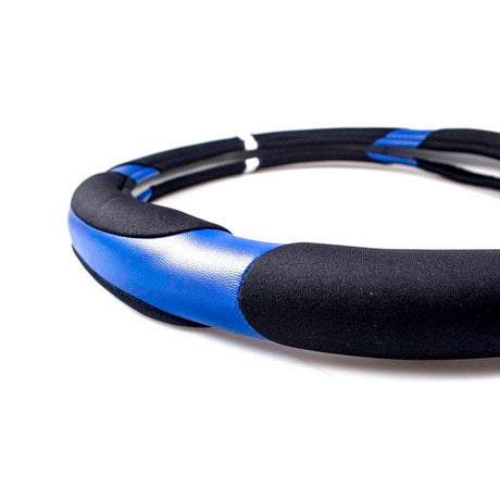 Couvre-volant Blue Race universel  volant de 35 a 38cm- WRC - Installation facile - Protege de la chaleur l'été et du froid l'hiver.