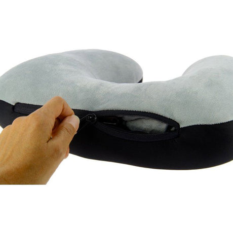 Coussin microbilles 2en1 Cale nuque et Oreiller 37x29x10cm - KINE TRAVEL - Microbilles et textile doux ultra confort