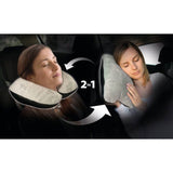 Coussin microbilles 2en1 Cale nuque et Oreiller 37x29x10cm - KINE TRAVEL - Microbilles et textile doux ultra confort